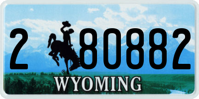 WY license plate 280882