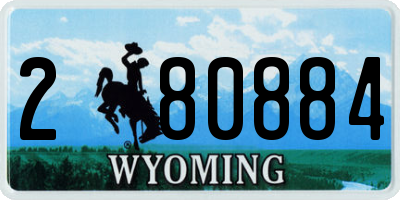 WY license plate 280884