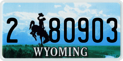 WY license plate 280903