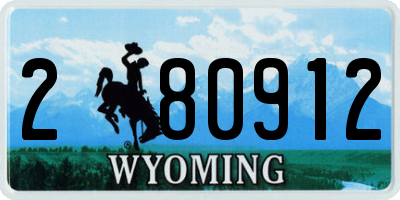 WY license plate 280912