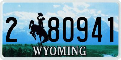 WY license plate 280941