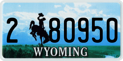 WY license plate 280950