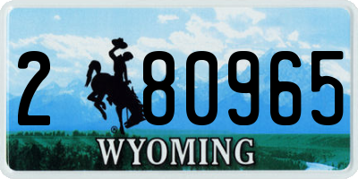 WY license plate 280965