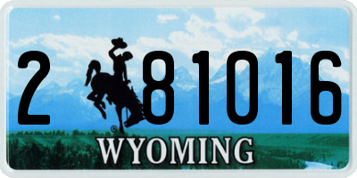 WY license plate 281016