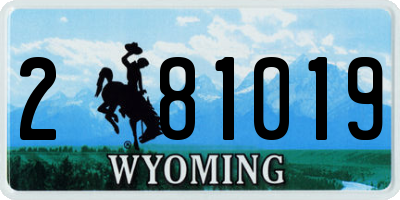WY license plate 281019