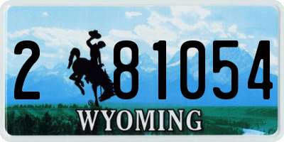 WY license plate 281054