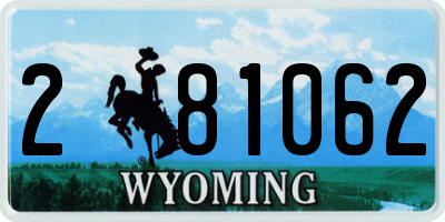 WY license plate 281062