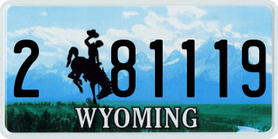 WY license plate 281119