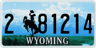 WY license plate 281214