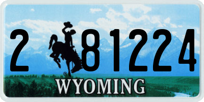 WY license plate 281224