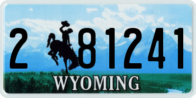 WY license plate 281241
