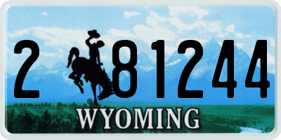 WY license plate 281244