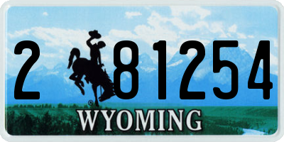 WY license plate 281254