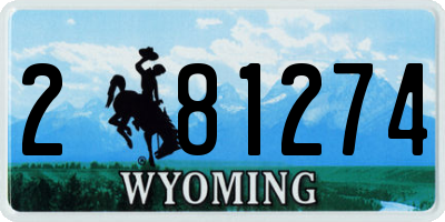 WY license plate 281274