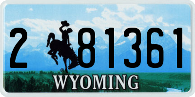 WY license plate 281361