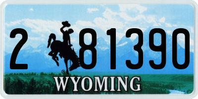 WY license plate 281390