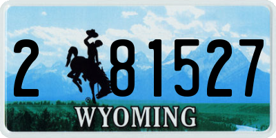 WY license plate 281527
