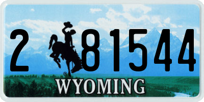 WY license plate 281544