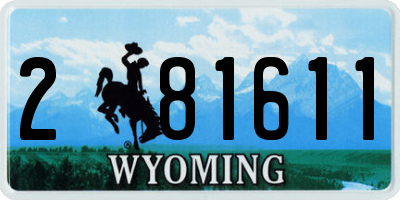 WY license plate 281611