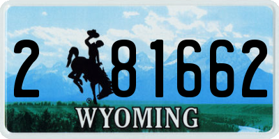 WY license plate 281662