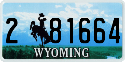 WY license plate 281664