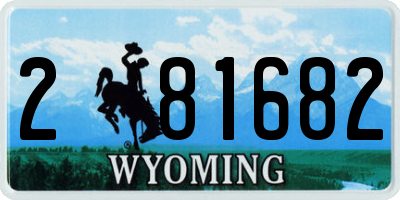 WY license plate 281682