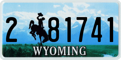 WY license plate 281741