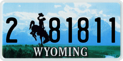 WY license plate 281811