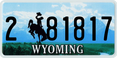 WY license plate 281817