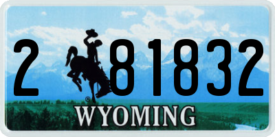 WY license plate 281832