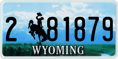 WY license plate 281879