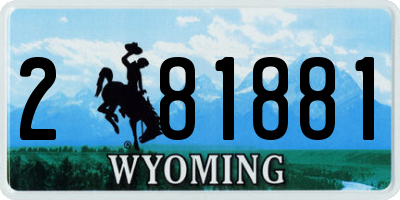 WY license plate 281881