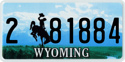 WY license plate 281884