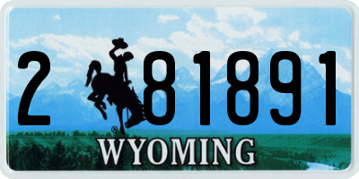 WY license plate 281891