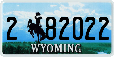 WY license plate 282022