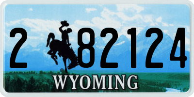 WY license plate 282124