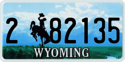 WY license plate 282135