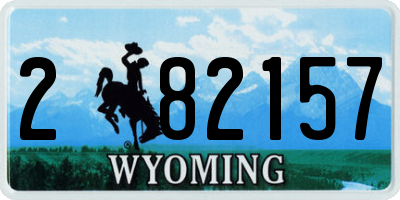 WY license plate 282157