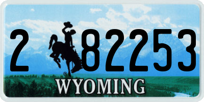 WY license plate 282253