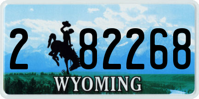 WY license plate 282268