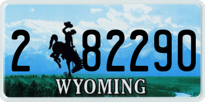 WY license plate 282290