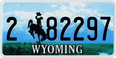 WY license plate 282297
