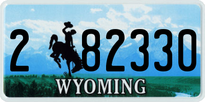 WY license plate 282330
