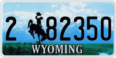 WY license plate 282350