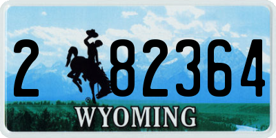 WY license plate 282364