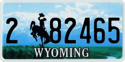 WY license plate 282465