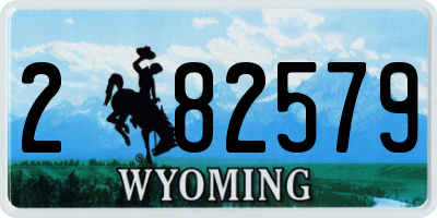 WY license plate 282579