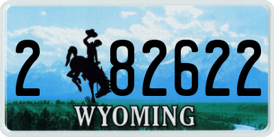 WY license plate 282622