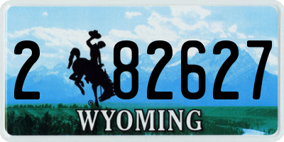 WY license plate 282627
