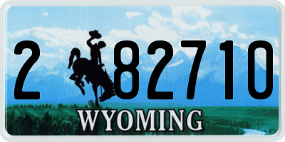 WY license plate 282710